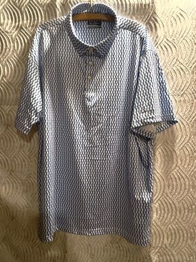 Hogan Blue & White Patterned Men’s Polo